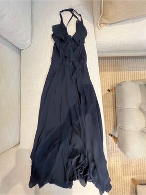 haute hippie silk halter dress Haute Hippie Wrap Halter Dress High Low Hem Dress 100% Silk